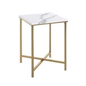Beistelltisch Albufeira gold-marmoroptik 39x55x39 cm