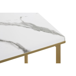 Beistelltisch Albufeira gold-marmoroptik 39x55x39 cm