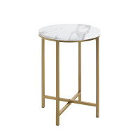 Beistelltisch Albufeira gold-marmoroptik 39x53 cm