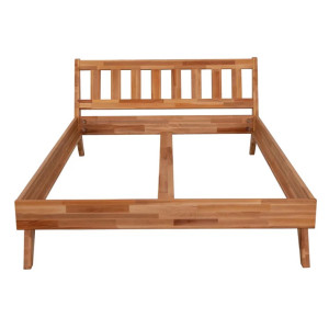 Futonbett Jugendbett Doppelbett Max massiv mit Kopfteil