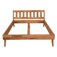Futonbett Jugendbett Doppelbett Max massiv mit Kopfteil