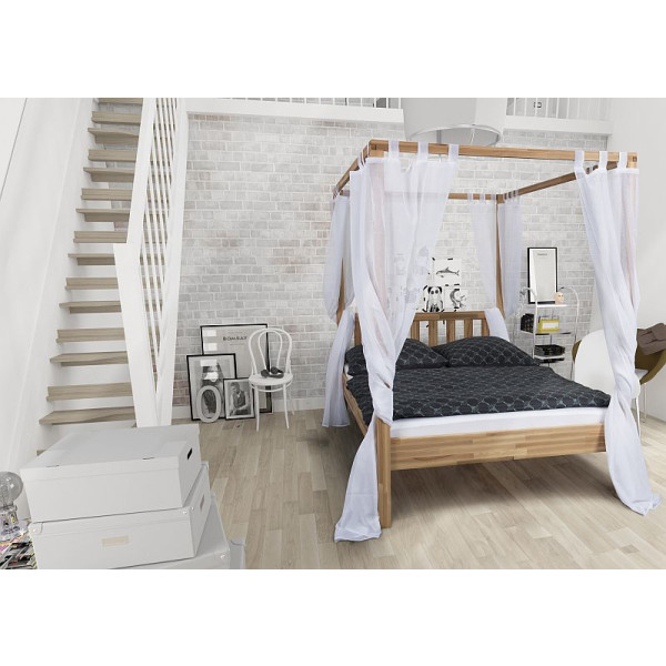Himmelbett Doppelbett Karoline massiv