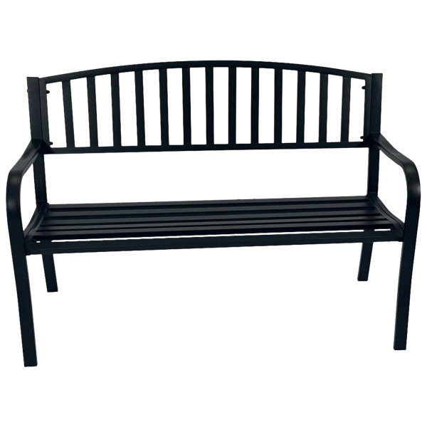 Gartenbank 2-sitzer Stahl schwarz