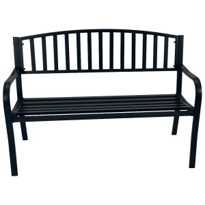 Gartenbank 2-sitzer Stahl schwarz
