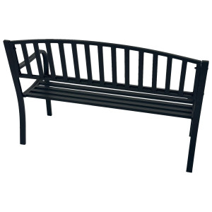 Gartenbank 2-sitzer Stahl schwarz