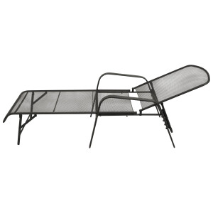 Gartenliege Streckmetall anthrazit