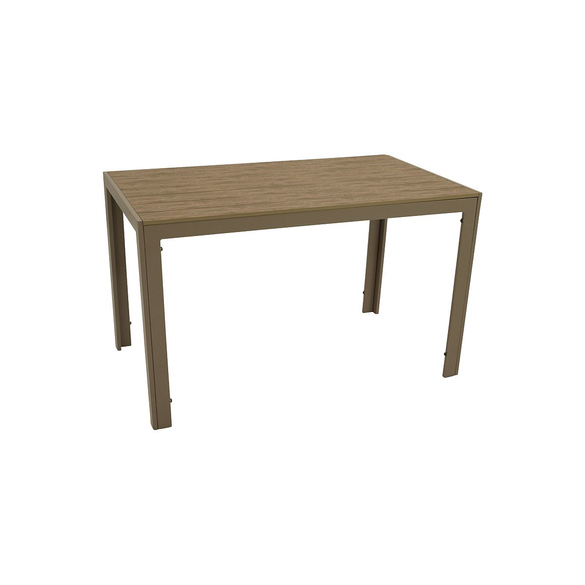 Gartentisch Alu + Kunstholz 70x125cm champagnerfarben