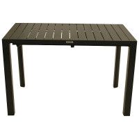 Ausziehtisch Gartentisch 117/162x70cm, Aluminium dunkelgrau