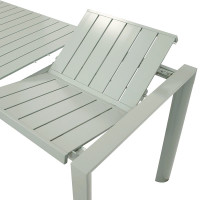 Ausziehtisch Gartentisch 117/162x70cm, Aluminium silbergrau
