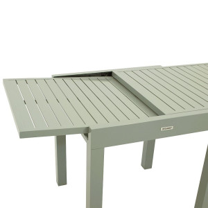 Balkon-Ausziehtisch 70/140x70cm, Aluminium silbergrau