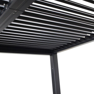Pavillon BARACOA 3x3 Meter mit verstellbaren Lamellen, Aluminium