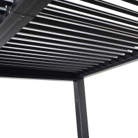 Pavillon BARACOA 3x3 Meter mit verstellbaren Lamellen, Aluminium