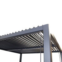 Pavillon BARACOA 3x3 Meter mit verstellbaren Lamellen, Aluminium