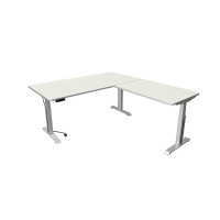 Kerkmann Move Professional  Sitz-/Stehtisch B 2000 x T 1000 mm mit Anbauelement 1200 x 800 mm