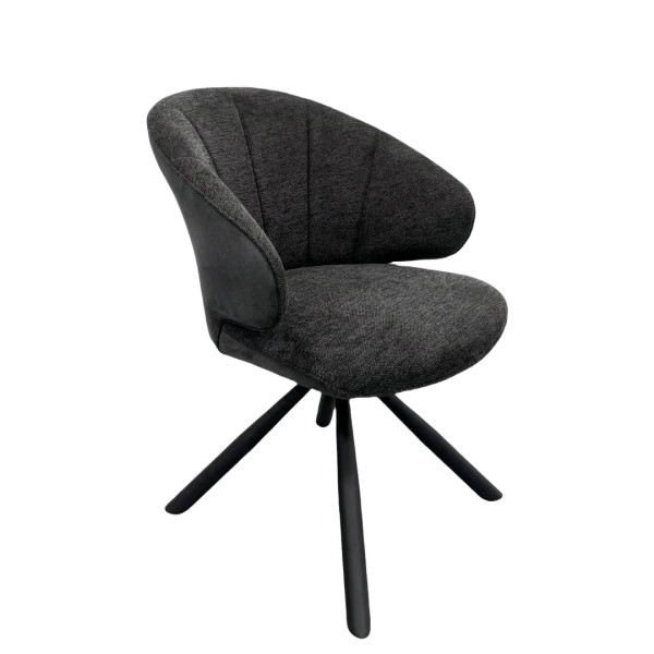 Design Esszimmerstuhl Stuhl Brezo 1AS, Gestell schwarz matt