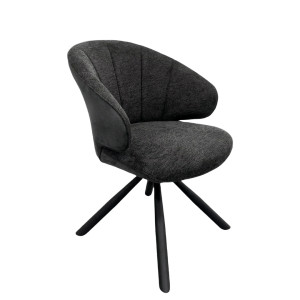 Design Esszimmerstuhl Stuhl Brezo 1AS, Gestell schwarz matt