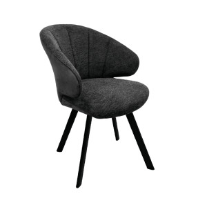Design Esszimmerstuhl Stuhl Brezo 1AS, Gestell schwarz matt