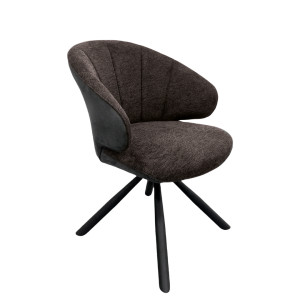 Design Esszimmerstuhl Stuhl Brezo 1AS, Gestell schwarz matt