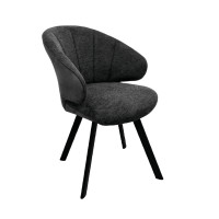 Design Esszimmerstuhl Stuhl Brezo 1AS, Gestell schwarz matt