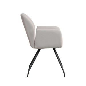 Design Esszimmerstuhl Sessel Cara 1R Gestell schwarz