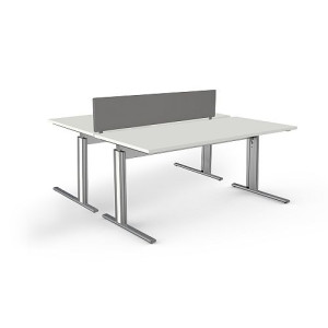 Kerkmann Schreibtisch Form 4 160x80x68-76 cm Wangen-Gestell