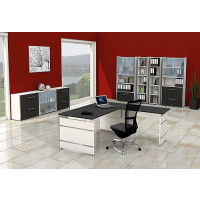 Kerkmann Schreibtisch Form 4 160x80x68-76 cm Wangen-Gestell
