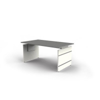 Kerkmann Schreibtisch Form 4 160x80x68-76 cm Wangen-Gestell