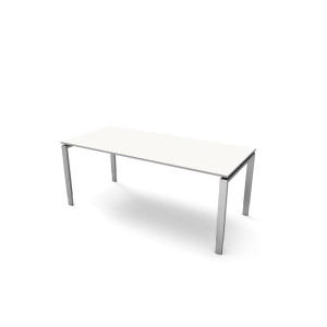 Kerkmann Schreibtisch 4132 Form 5 180x80x68-82 cm Vierfuß-Gestell höhenverstellbar
