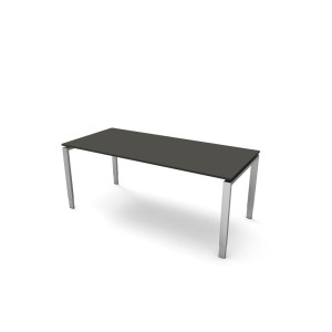 Kerkmann Schreibtisch 4132 Form 5 180x80x68-82 cm Vierfuß-Gestell höhenverstellbar