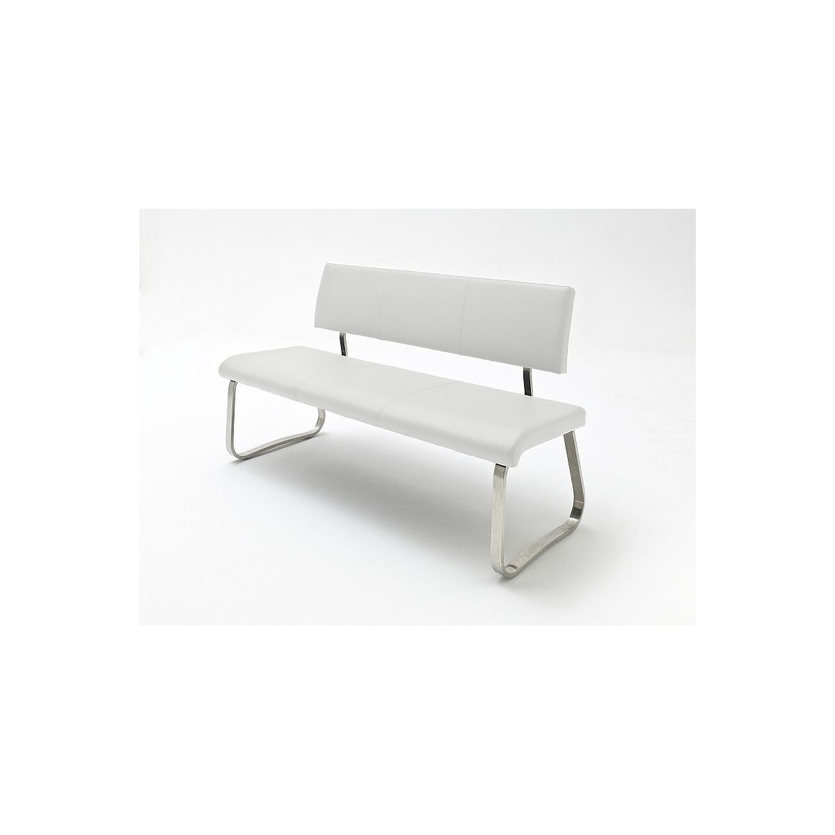 Sitzbank Essbank ARCO Bank 2 mit Lehne Kunstleder weiss