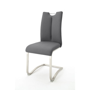 Esszimmerstühle Stühle ARTOS 1 XL Schwinger Kunstleder grau