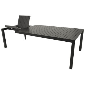 Gartentisch Ausziehtisch 195/255x120cm, Alu anthrazit