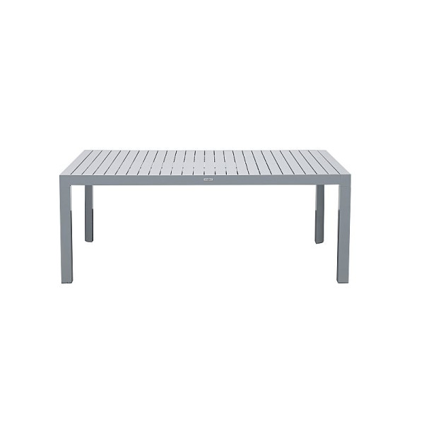 Gartentisch Ausziethsich 195/255x120cm, Alu silbergrau
