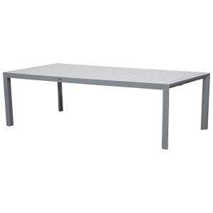 Gartentisch Ausziethsich 195/255x120cm, Alu silbergrau