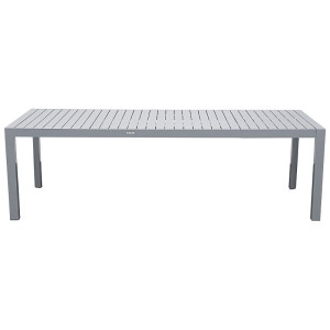 Gartentisch Ausziethsich 195/255x120cm, Alu silbergrau