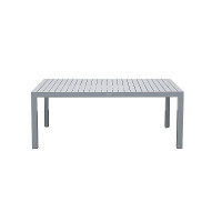 Gartentisch Ausziethsich 195/255x120cm, Alu silbergrau