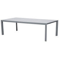 Gartentisch Ausziethsich 195/255x120cm, Alu silbergrau