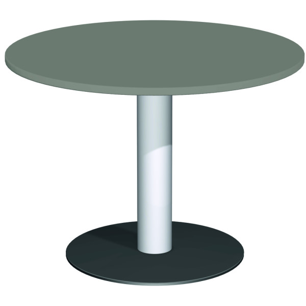 Gera Bistrotisch Konferenztisch Tellerfuß Kreisform, feste Höhe, D-1000x720, Onyx