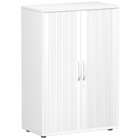 Gera Querrollladenschrank Oberboden 25 mm, mit Standfüßen, abschließbar, 800x425x1182, Silber/WeiÃŸ