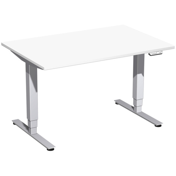 Gera Elektro Pro+ Elektro-Hubtisch höhenverstellbar, 1200x800x625-1285, Weiß/Silber