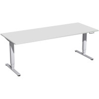 Gera Elektro Pro+ Elektro-Hubtisch höhenverstellbar, 2000x800x625-1285, Lichtgrau/Silber