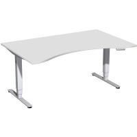 Gera Elektro Pro+ Elektro-Hubtisch höhenverstellbar, 1600x1000x625-1285, Lichtgrau/Silber