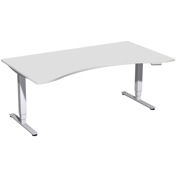 Gera Elektro Pro+ Elektro-Hubtisch höhenverstellbar, 1800x1000x625-1285, Lichtgrau/Silber