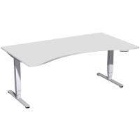 Gera Elektro Pro+ Elektro-Hubtisch höhenverstellbar, 1800x1000x625-1285, Lichtgrau/Silber