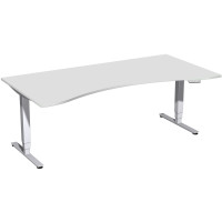 Gera Elektro Pro+Elektro-Hubtisch höhenverstellbar, 2000x1000x625-1285, Lichtgrau/Silber