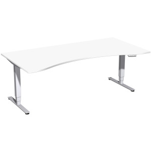 Gera Elektro Pro+ Elektro-Hubtisch höhenverstellbar, 2000x1000x625-1285, Onyx/Silber