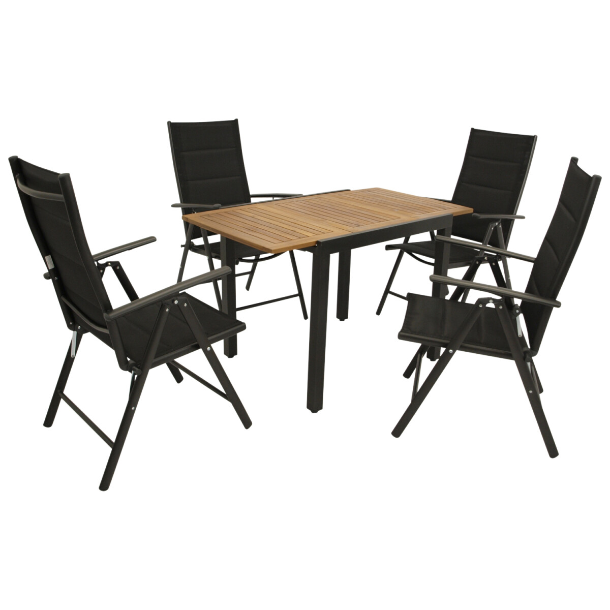 Gartenset Garten-Garnitur 9-teilig, Aluminium, Akazie,...