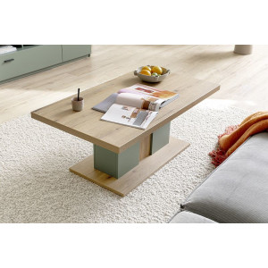 MONIZ Couchtisch 115x45x65 cm Salbei grün Melamin