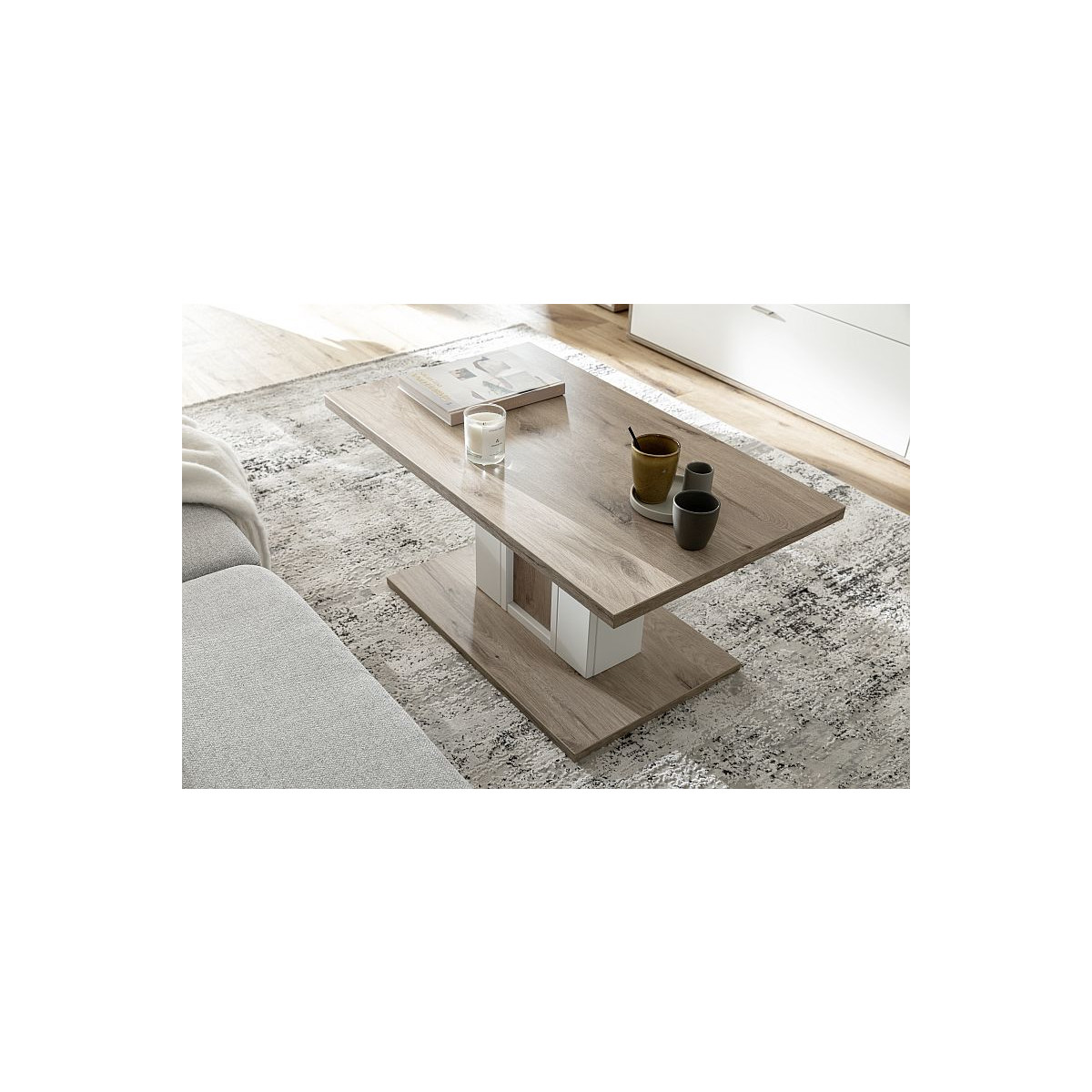 SANTERNO Couchtisch 95x45x55 cm Viking Oak