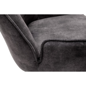 Barhocker OTTAWA BAR Barstuhl mit Armlehnen Velour Optik anthrazit